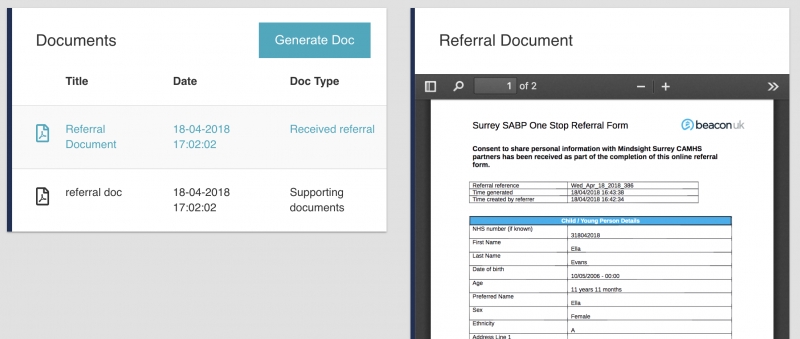 Referral document library